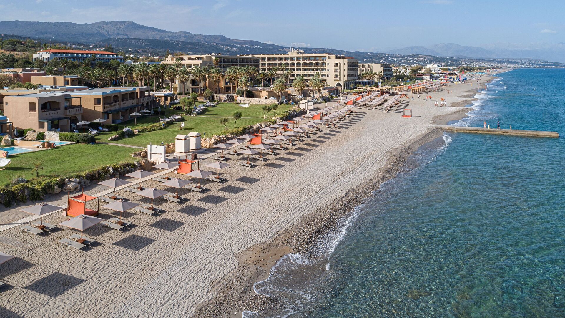 Aquila Rithymna Beach resort and beachfront in Crete